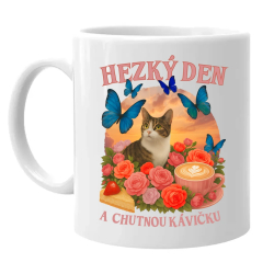 Hezký den a chutnou kávičku - hrnek s potiskem