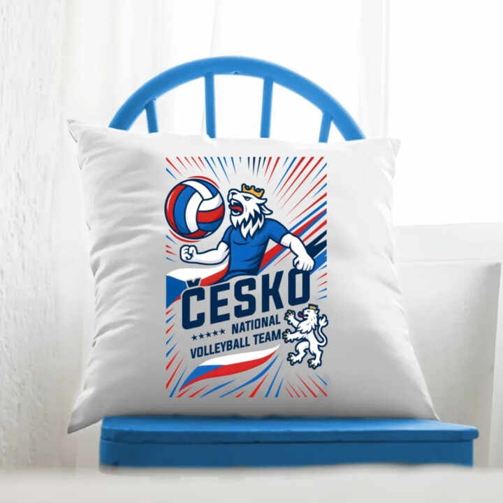 Česko - national volleyball team - polštář s potiskem