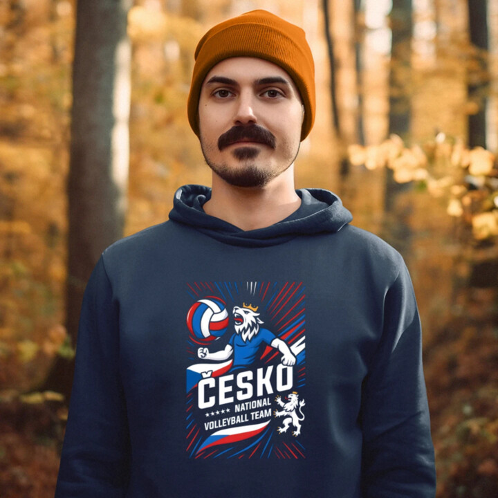 Česko - national volleyball team - pánská mikina s potiskem
