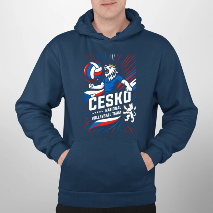 Česko - national volleyball team - pánská mikina s potiskem