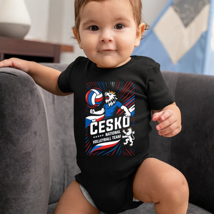 Česko - national volleyball team - dětské body s potiskem