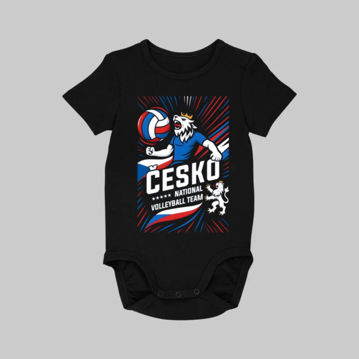 Česko - national volleyball team - dětské body s potiskem