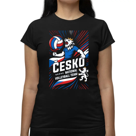 Česko - national volleyball team  - dámské tričko s potiskem