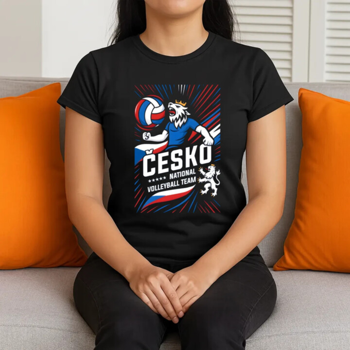Česko - national volleyball team  - dámské tričko s potiskem