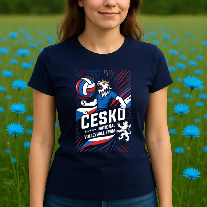 Česko - national volleyball team  - dámské tričko s potiskem