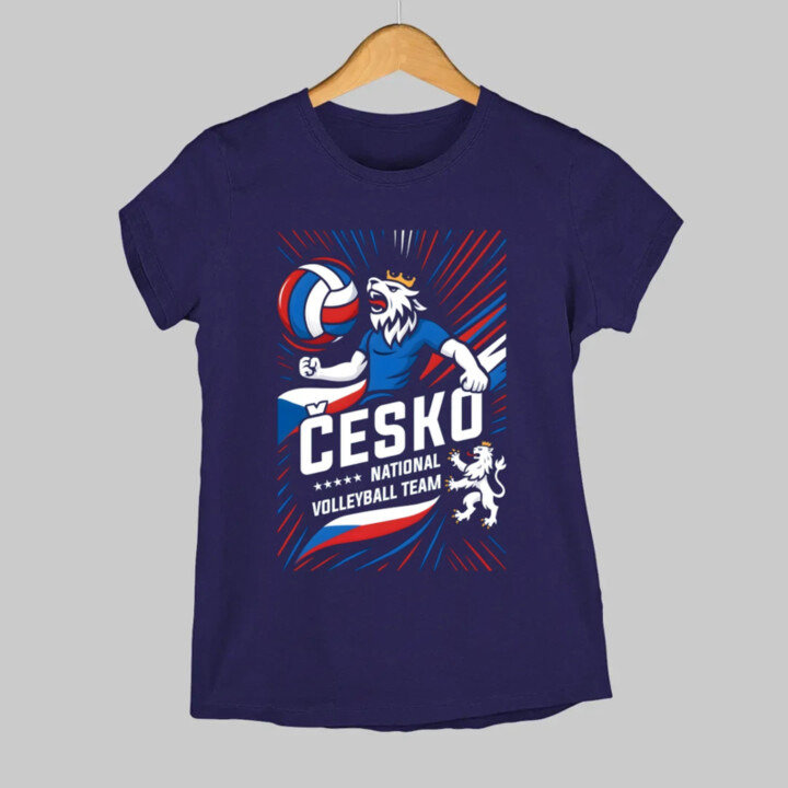 Česko - national volleyball team  - dámské tričko s potiskem