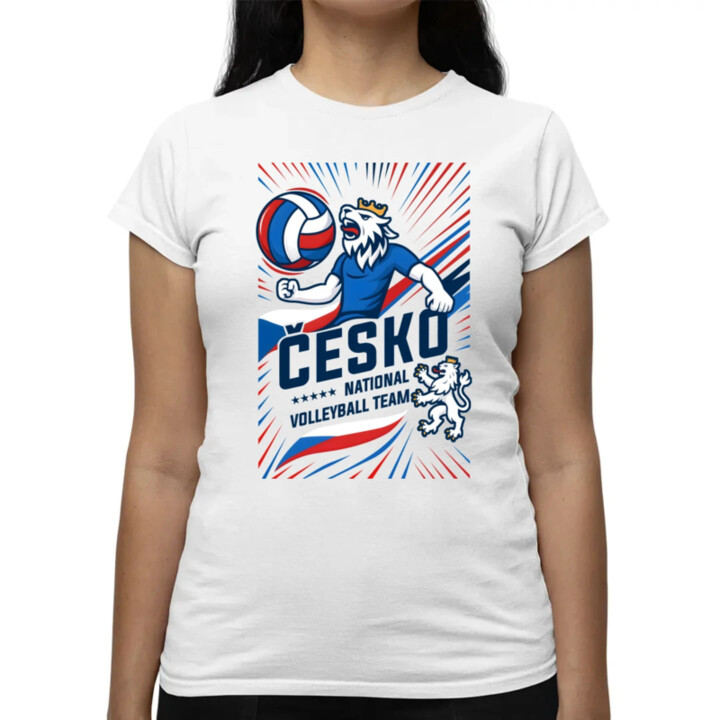 Česko - national volleyball team  - dámské tričko s potiskem
