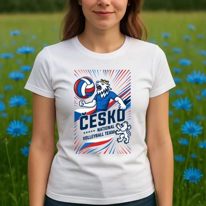 Česko - national volleyball team  - dámské tričko s potiskem