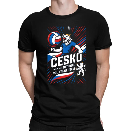 Česko - national volleyball team - pánské tričko s potiskem
