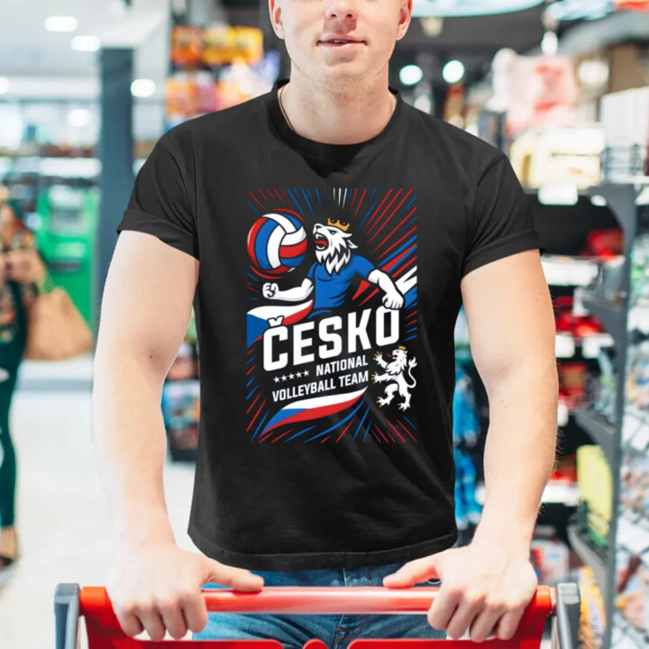 Česko - national volleyball team - pánské tričko s potiskem