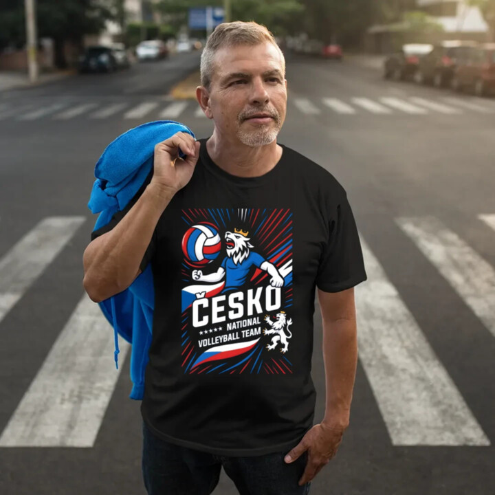 Česko - national volleyball team - pánské tričko s potiskem