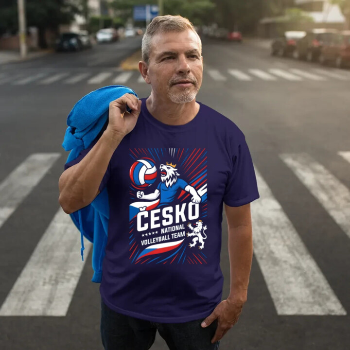 Česko - national volleyball team - pánské tričko s potiskem