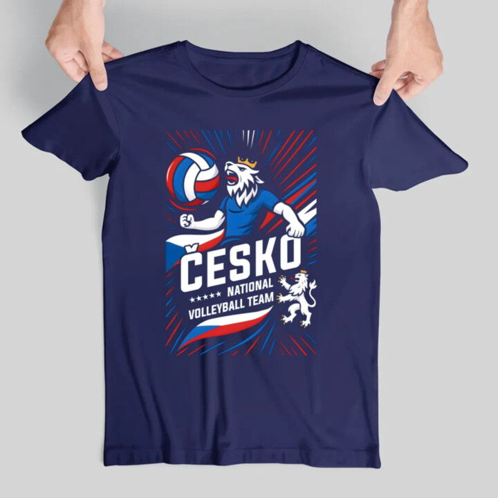 Česko - national volleyball team - pánské tričko s potiskem