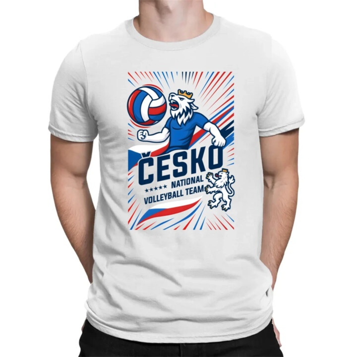 Česko - national volleyball team - pánské tričko s potiskem