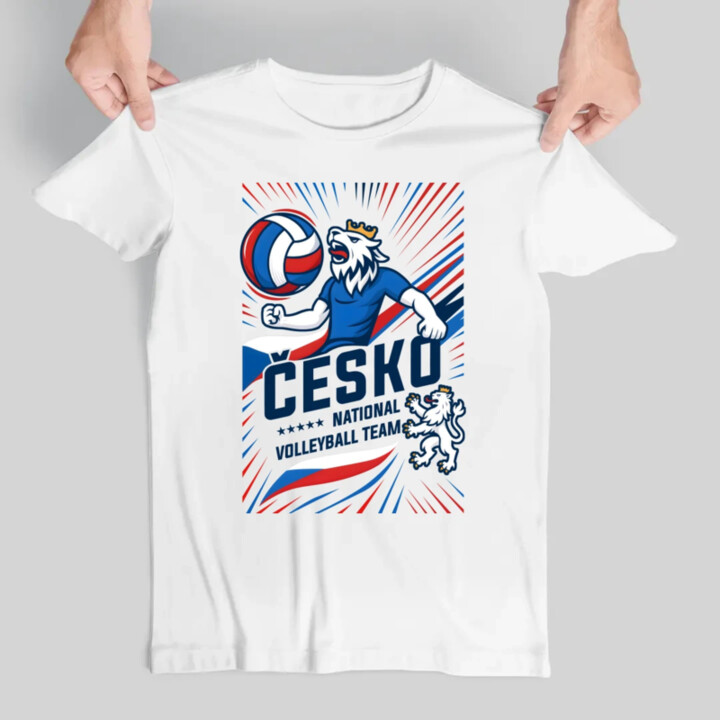 Česko - national volleyball team - pánské tričko s potiskem