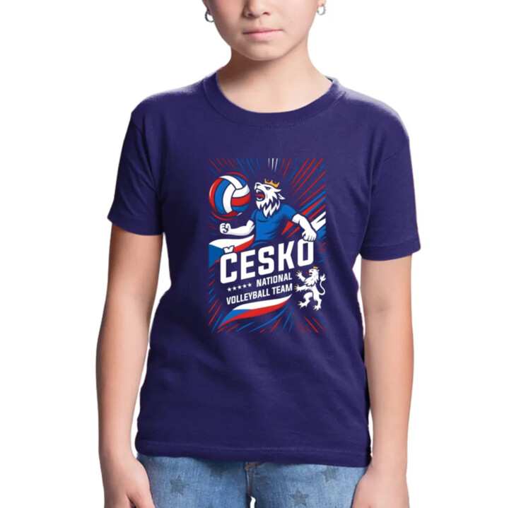 Česko - national volleyball team - dětské tričko s potiskem