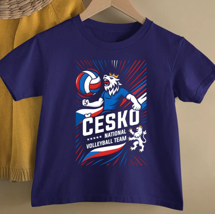 Česko - national volleyball team - dětské tričko s potiskem