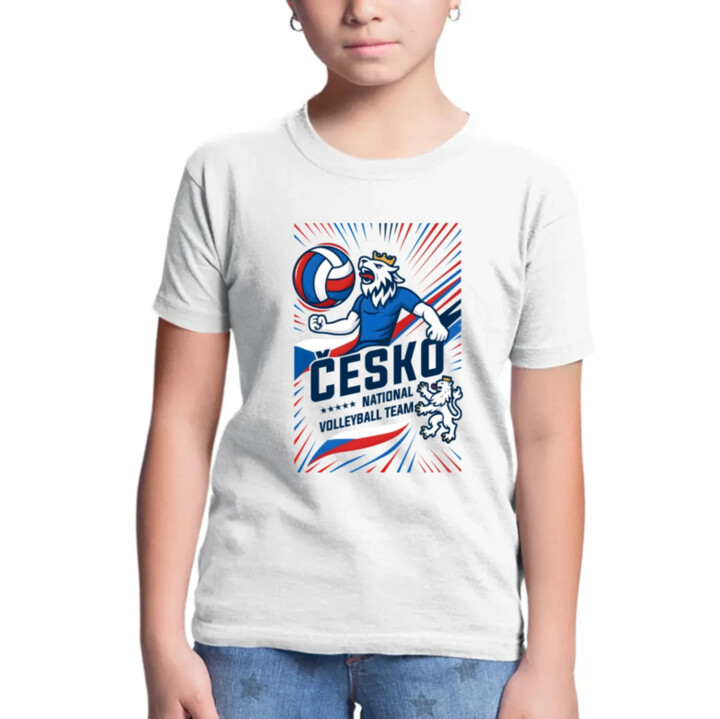 Česko - national volleyball team - dětské tričko s potiskem