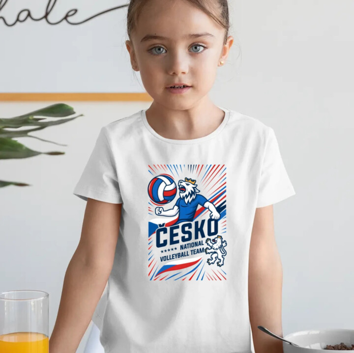 Česko - national volleyball team - dětské tričko s potiskem