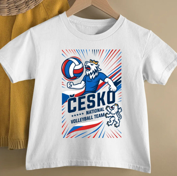 Česko - national volleyball team - dětské tričko s potiskem