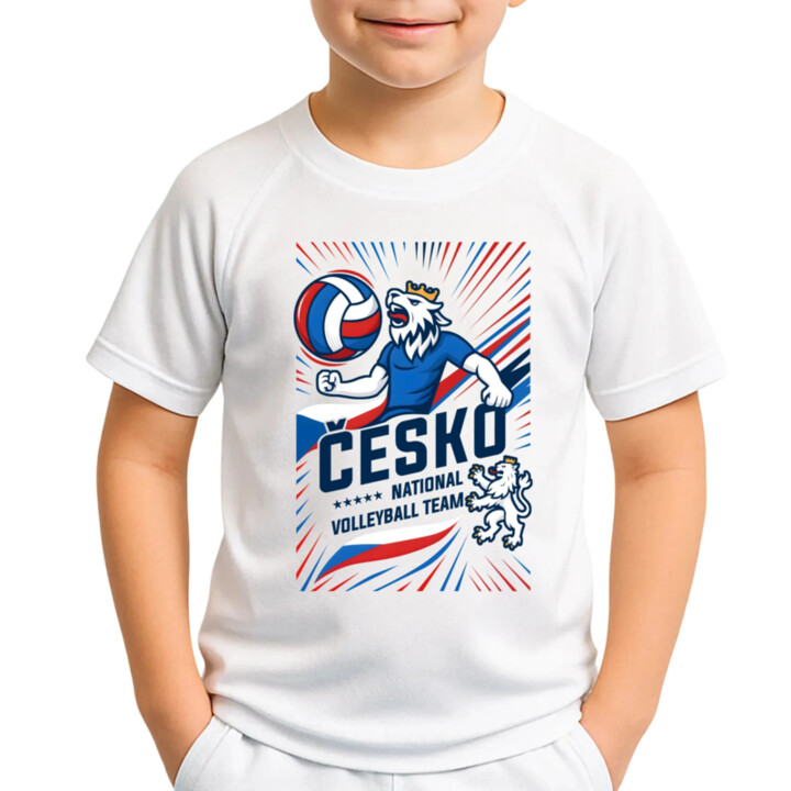 Česko - national volleyball team - dětské sportovní tričko s potiskem