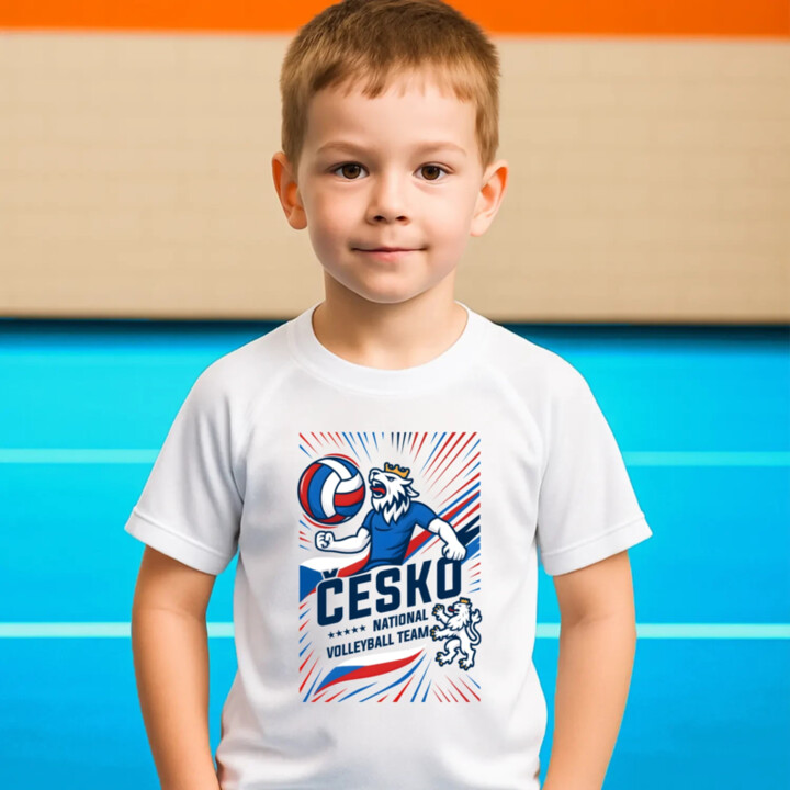 Česko - national volleyball team - dětské sportovní tričko s potiskem