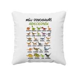 Můj dinosauří abecedník - polštář s potiskem