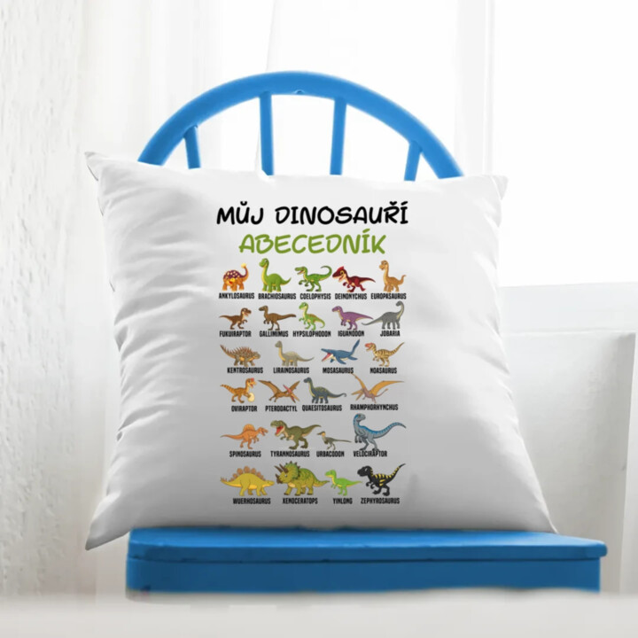 Můj dinosauří abecedník - polštář s potiskem