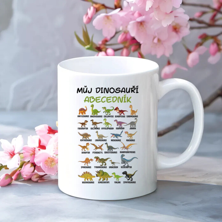 Můj dinosauří abecedník - hrnek s potiskem