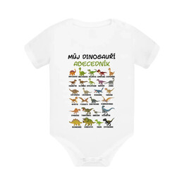 Můj dinosauří abecedník - dětské body s potiskem