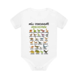 Můj dinosauří abecedník - dětské body s potiskem