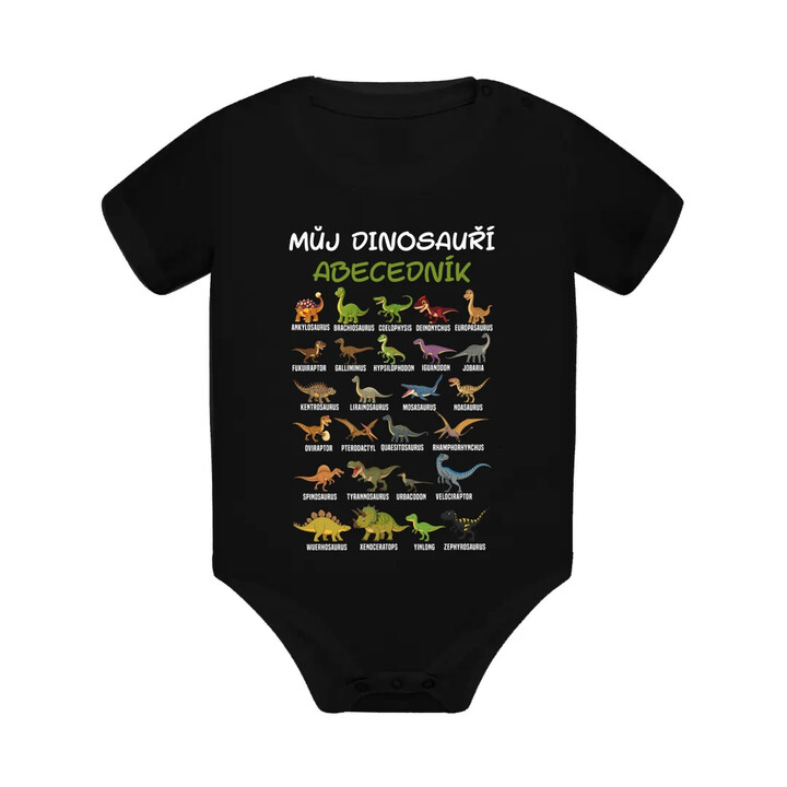Můj dinosauří abecedník - dětské body s potiskem