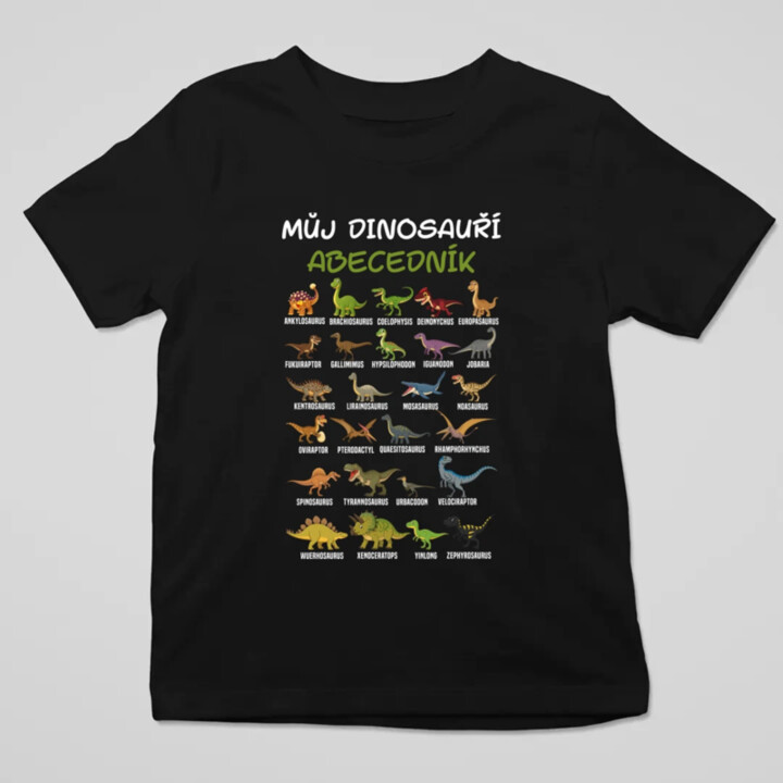 Můj dinosauří abecedník - dětské tričko s potiskem