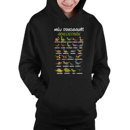 Můj dinosauří abecedník - dětská mikina s kapucí