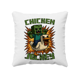 Chicken jockey - zombie – kuře - polštář s potiskem