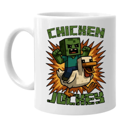 Chicken jockey - zombie – kuře - hrnek s potiskem