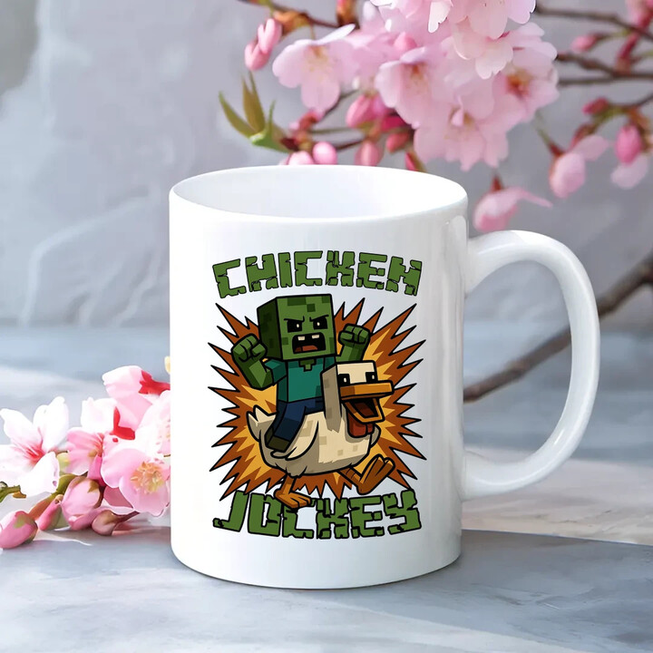 Chicken jockey - zombie - kuře - hrnek s potiskem