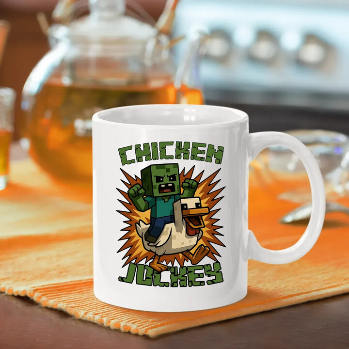 Chicken jockey - zombie - kuře - hrnek s potiskem