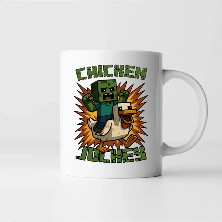 Chicken jockey - zombie - kuře - hrnek s potiskem