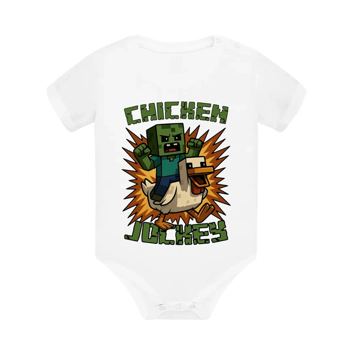 Chicken jockey - zombie - kuře - dětské body s potiskem