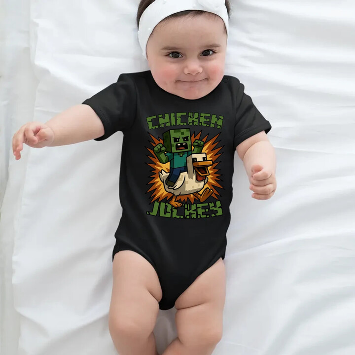 Chicken jockey - zombie - kuře - dětské body s potiskem