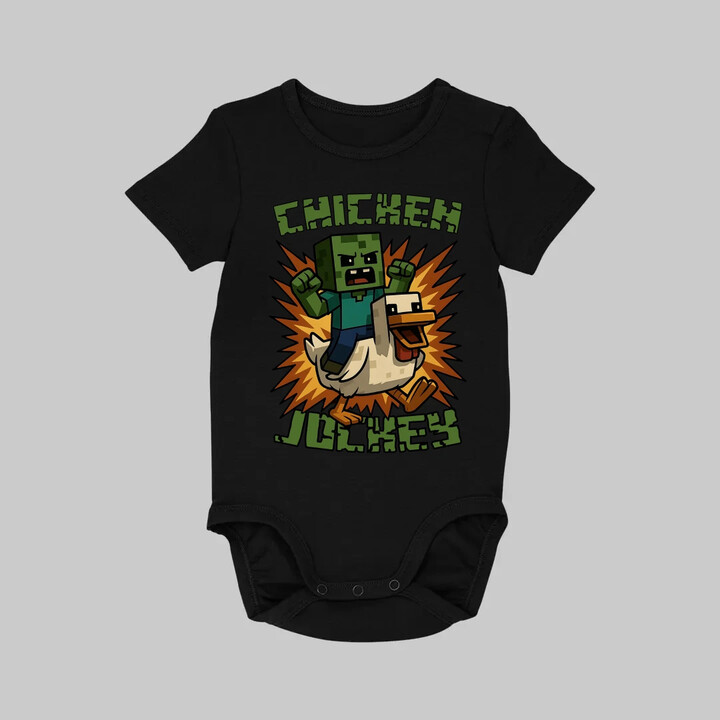 Chicken jockey - zombie - kuře - dětské body s potiskem