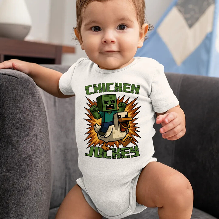 Chicken jockey - zombie - kuře - dětské body s potiskem