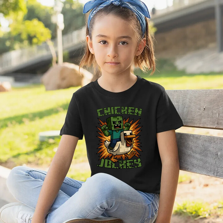 Chicken jockey - zombie - kuře - dětské tričko s potiskem
