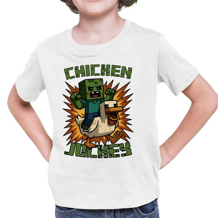 Chicken jockey - zombie - kuře - dětské tričko s potiskem