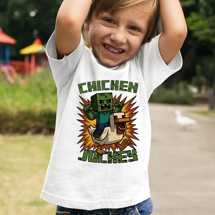 Chicken jockey - zombie - kuře - dětské tričko s potiskem