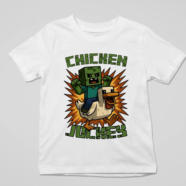 Chicken jockey - zombie - kuře - dětské tričko s potiskem