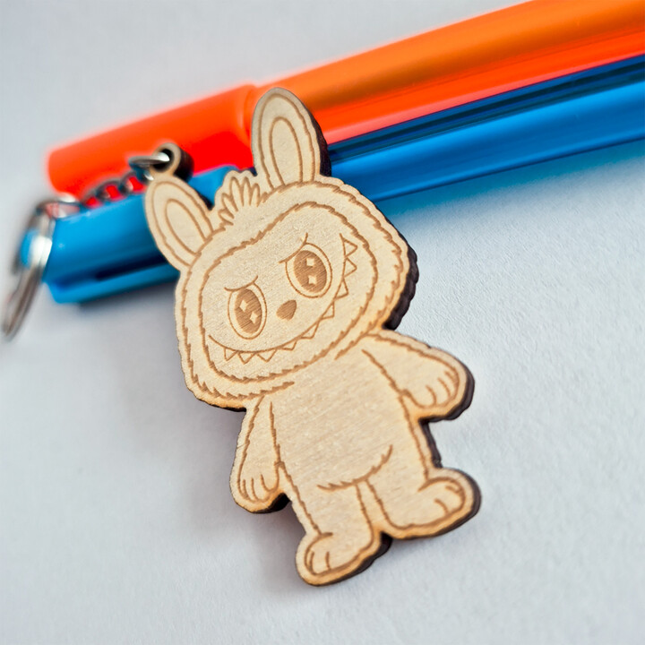 Plyšový Maskot Bubu - přívěšek nebo klíčenka s gravírováním pro fanoušky Labubu