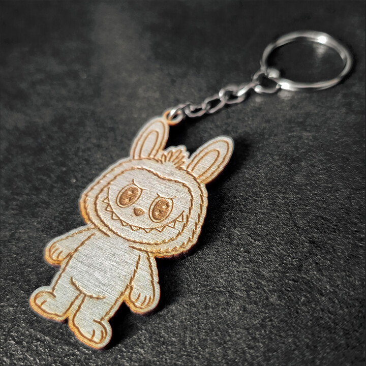 Plyšový Maskot Bubu - přívěšek nebo klíčenka s gravírováním pro fanoušky Labubu