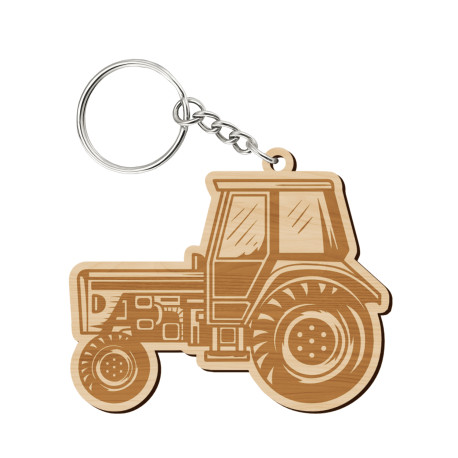 Traktor - přívěšek nebo klíčenka s gravírováním pro farmáře